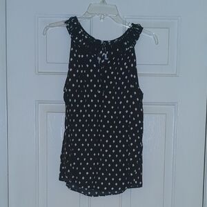 Black and White Polka Dot Women's Top